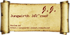 Jungwirth József névjegykártya
